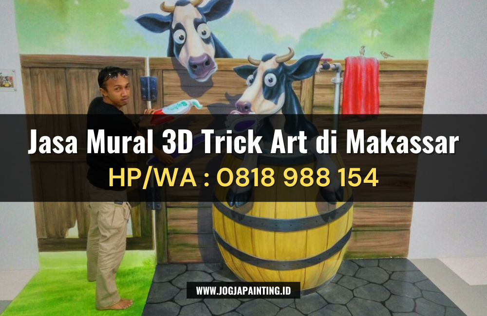 Jasa Mural 3D Trick Art di Makassar