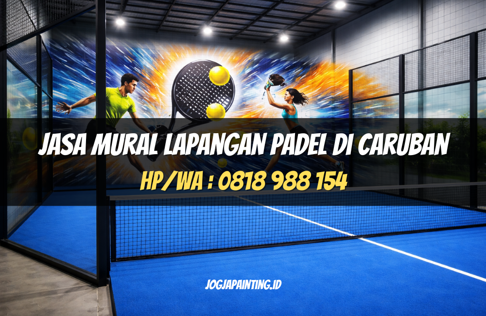 Jasa Mural Lapangan Padel di Caruban