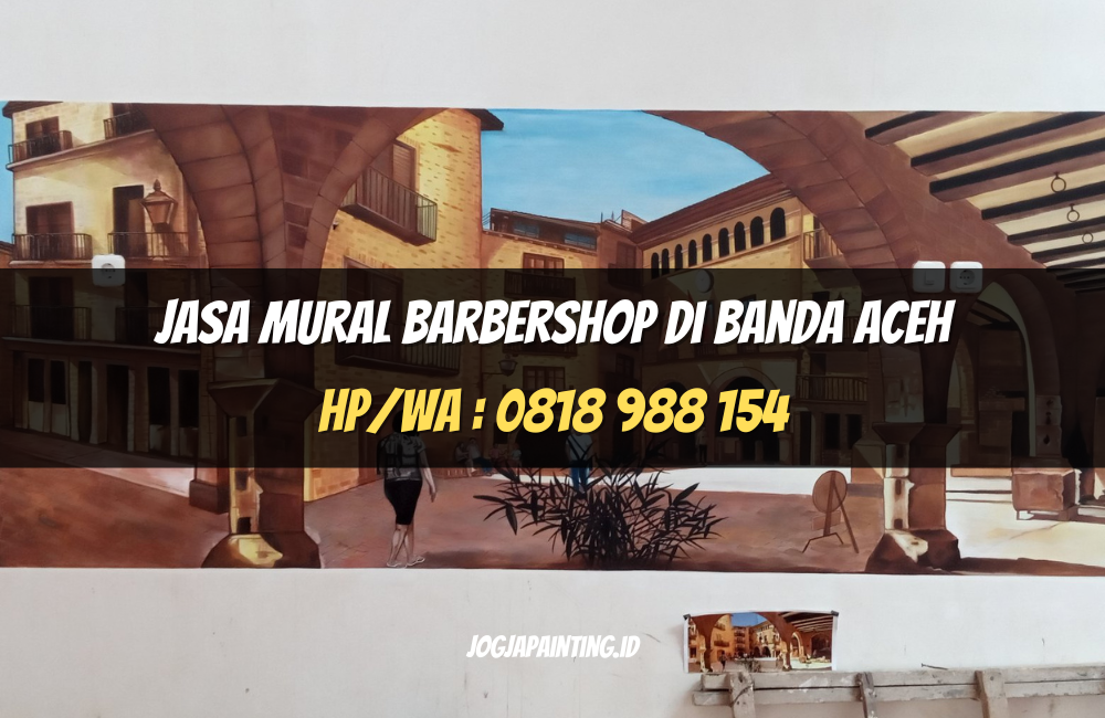 Jasa Mural Barbershop di Banda Aceh