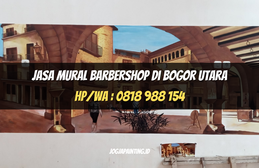 Jasa Mural Barbershop di Bogor Utara