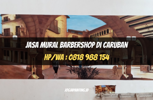Jasa Mural Barbershop di Caruban